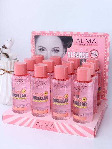 ستاند مياه ميسيلار لإزالة المكياج من ALMA BEAUTY.