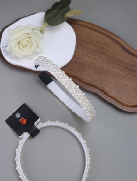 دزينة طوق شعر لؤلؤ.