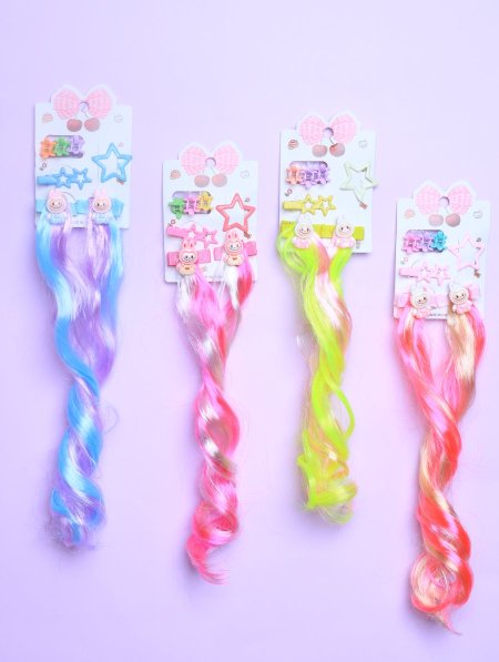 دزينة وصلات وبكل شعر ملونة للأطفال.