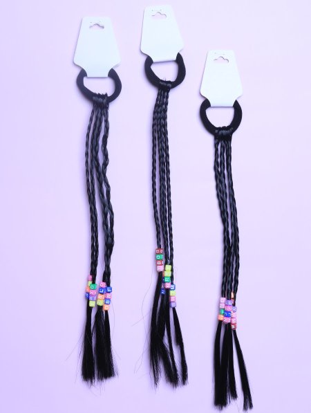 دزينة وصلات شعر ملونة للأطفال.