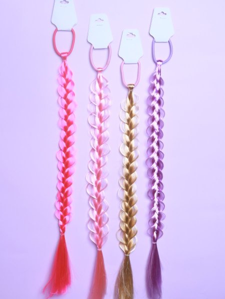 دزينة وصلات شعر ملونة للأطفال.