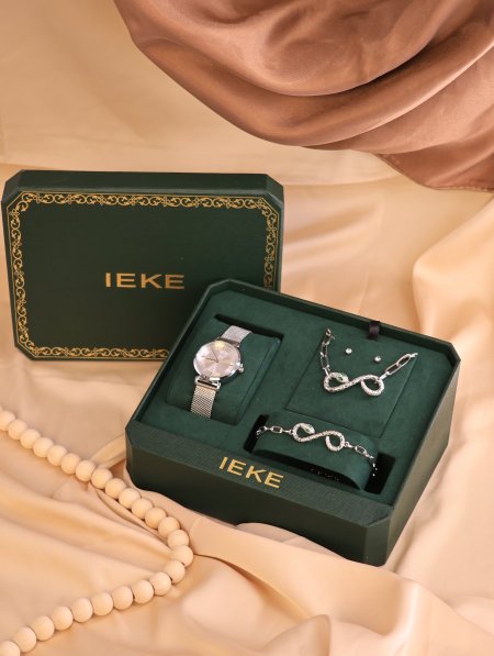 طقم ساعة وإسوارة وسنسال من  IEKE.