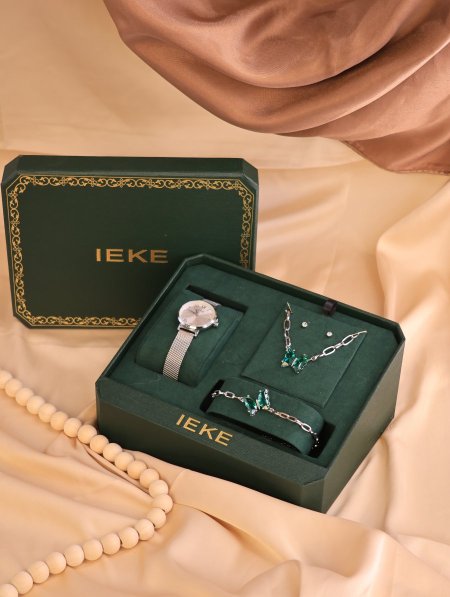طقم ساعة وإسوارة وسنسال من  IEKE.