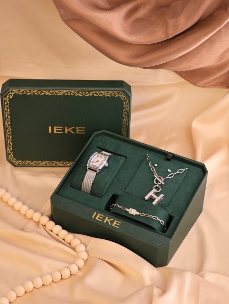 طقم ساعة وإسوارة وسنسال من  IEKE.