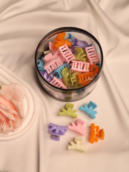 دزينة علب مشابك شعر MINI.
