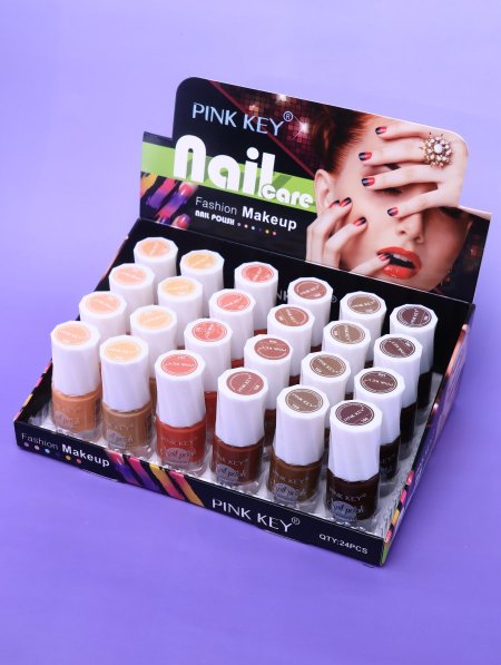ستاند مناكير 24 قطعة PINK KEY D710-20 .