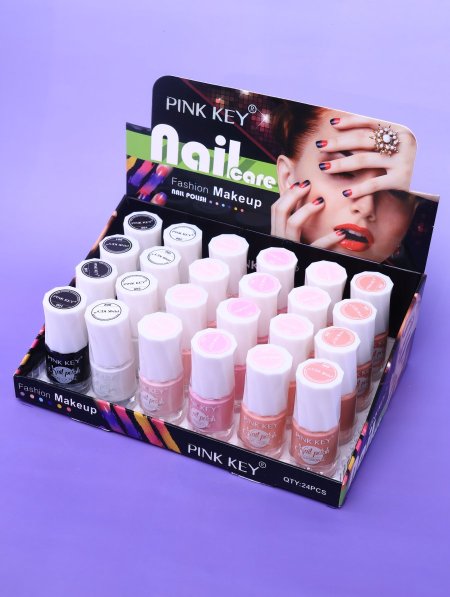 ستاند مناكير 24 قطعة PINK KEY  D710-2.