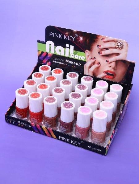 ستاند مناكير 24 قطعة PINK KEY D710-29.