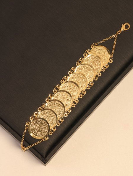 إسوارة ذهب روسي فاخرة مكفولة اللون.