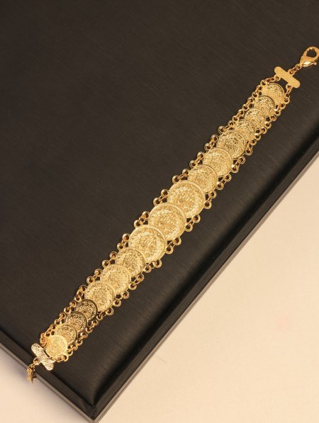 إسوارة ذهب روسي فاخرة مكفولة اللون.