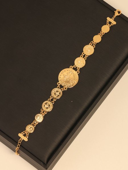 إسوارة ذهب روسي فاخرة مكفولة اللون.